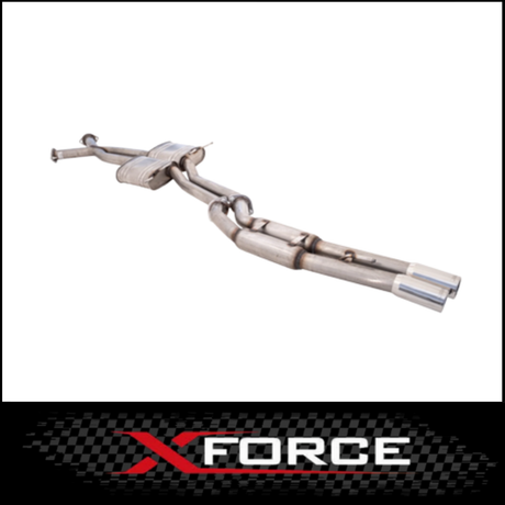 XFORCE TWIN 2.5" CATBACK 409 STAINLESS STEEL EXHAUST SYSTEM WITH HOTDOG REAR FITS HOLDEN COMMODORE VT VU VX VY VZ V8 WAGON/UTE