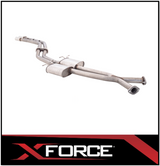 XFORCE TWIN 2.5" CATBACK 409 STAINLESS STEEL EXHAUST SYSTEM WITH STRAIGHT TAILPIPE REAR FITS HOLDEN STATESMAN WH WK WL V8 (E4-HV22-3-CBS)