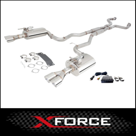 XFORCE TWIN 3" 409 STAINLESS STEEL CATBACK EXHAUST SYSTEM WITH VAREX REAR MUFFLERS FITS HOLDEN COMMODORE VE/VF SEDAN/WAGON V8