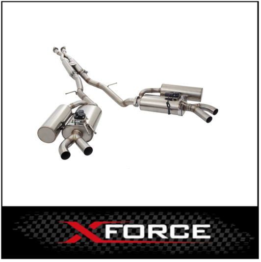 KIA STINGER CK 3.3L V6 TURBO TWIN 2.5in XFORCE 304 STAINLESS STEEL CAT BACK EXHAUST WITH VAREX
