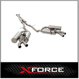 KIA STINGER CK 3.3L V6 TURBO TWIN 2.5in XFORCE 304 STAINLESS STEEL CAT BACK EXHAUST WITH VAREX