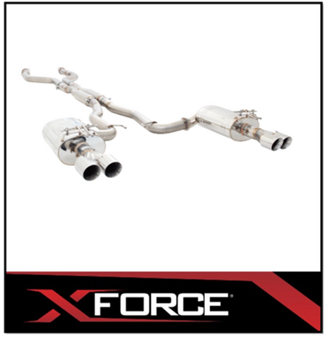 XFORCE TWIN 2.5" 304 STAINLESS STEEL CATBACK EXHAUST SYSTEM FITS HOLDEN COMMODORE VE/VF SEDAN/WAGON SS/SV6 (ES-VF72SED-CBS)