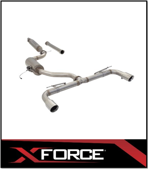 XFORCE 304 STAINLESS STEEL VAREX CAT BACK EXHAUST SYSTEM FITS VOLKSWAGEN GOLF GTi MK7 MK7.5 MK8 2013-ON