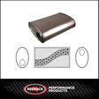 10" X 4" OVAL 14" LONG 2.5" O/O MEGA FLOW REDBACK UNIVERSAL MUFFLER NO SPIGOTS (F728MN)