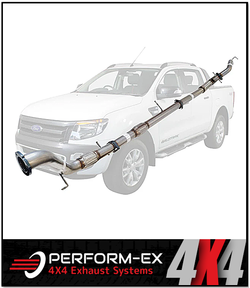PERFORM-EX 3" STAINLESS STEEL TURBO BACK EXHAUST SYSTEM FITS FORD RANGER PX 3.2L 5CYL 2011-2016