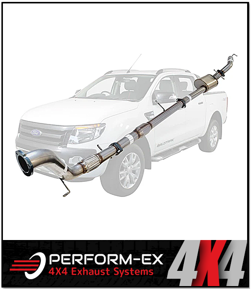 PERFORM-EX 3" STAINLESS STEEL TURBO BACK EXHAUST SYSTEM FITS FORD RANGER PX 3.2L 5CYL 2011-2016