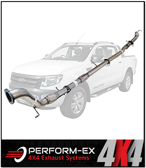 PERFORM-EX 3" STAINLESS STEEL TURBO BACK EXHAUST SYSTEM FITS FORD RANGER PX 3.2L 5CYL 2011-2016
