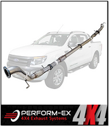PERFORM-EX 3" STAINLESS STEEL TURBO BACK EXHAUST SYSTEM FITS FORD RANGER PX 3.2L 5CYL 2011-2016