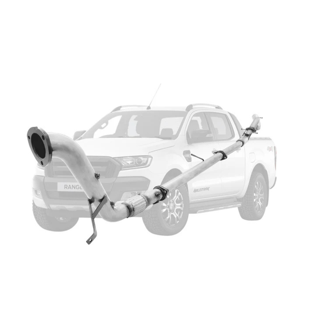 PERFORM-EX 3" STAINLESS STEEL TURBO BACK EXHAUST SYSTEM (DPF DELETE) FITS FORD RANGER PX 3.2L 5CYL 2016-2022 - NO CAT/HOTDOG