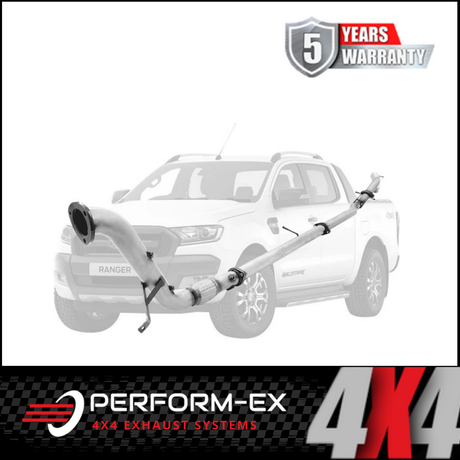 PERFORM-EX 3" STAINLESS STEEL TURBO BACK EXHAUST SYSTEM (DPF DELETE) FITS FORD RANGER PX 3.2L 5CYL 2016-2022