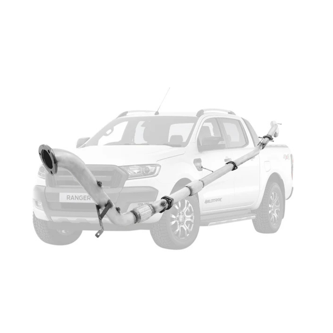 PERFORM-EX 3" STAINLESS STEEL TURBO BACK EXHAUST SYSTEM (DPF DELETE) FITS FORD RANGER PX 3.2L 5CYL 2016-2022 - CAT/PIPE ONLY