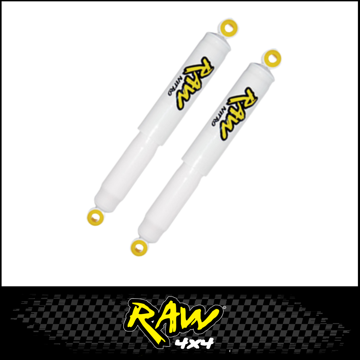 RAW 4X4 NITRO 2" RAISED REAR SHOCKS (PAIR) FITS TOYOTA LANDCRUISER VDJ79R 2007-2025 (G6006Y)