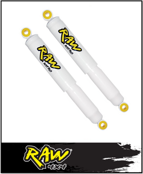 RAW 4X4 NITRO 2" RAISED REAR SHOCKS (PAIR) FITS TOYOTA LANDCRUISER VDJ79R 2007-2025 (G6006Y)