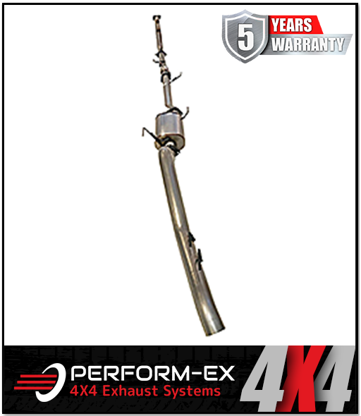 PERFORM-EX 3" STAINLESS STEEL TURBO BACK EXHAUST SYSTEM (DPF DELETE) FITS HOLDEN COLORADO RG 2.8L TD 9/2016-6/2020 - CAT/MUFF