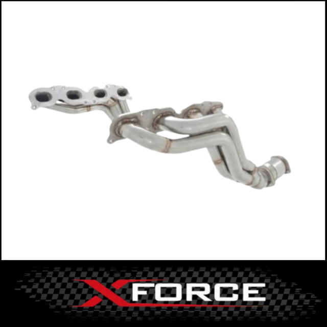 MERCEDES BENZ C63 AMG 2008-ON XFORCE 304 STAINLESS STEEL HEADERS 1 3/4" & HIGH FLOW 3" METALLIC CATS