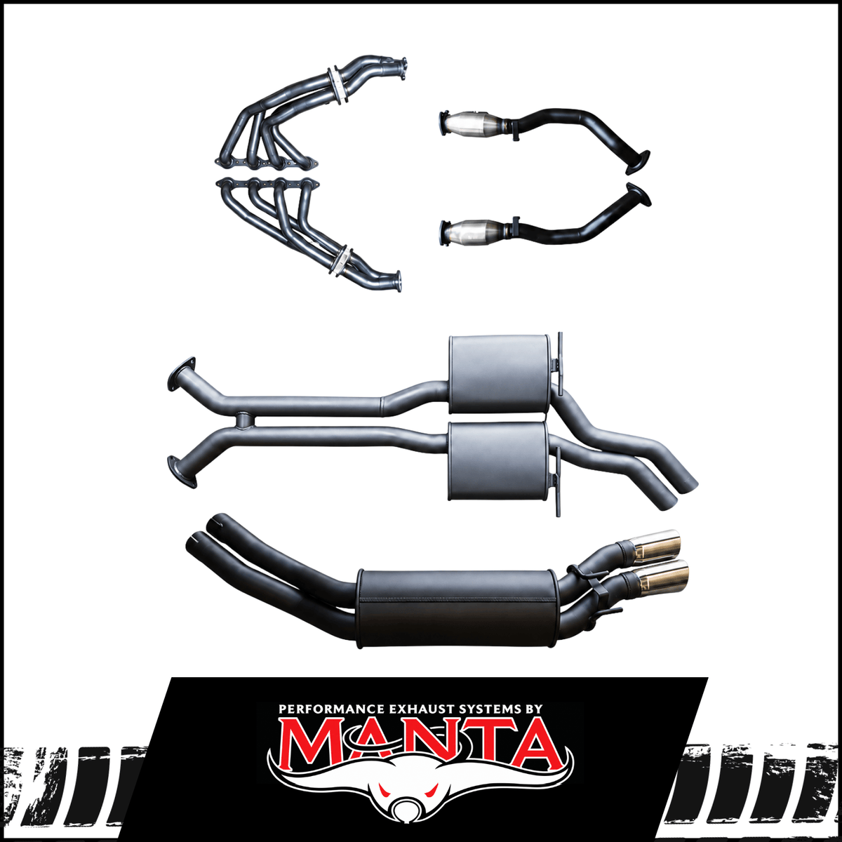 MANTA ENGINE BACK EXHAUST SYSTEM FITS HOLDEN ADVENTRA VY VZ 5.7L V8 AWD WAGON 10/2003-1/2006 - MUFFLER/MUFFLER (MKHN0265)
