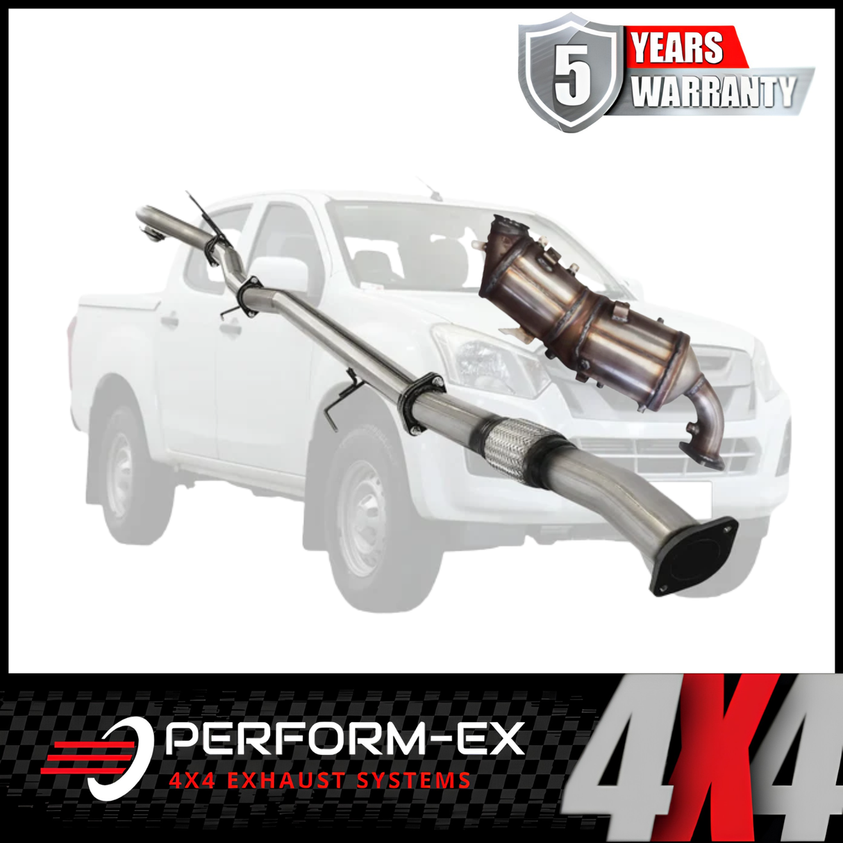 PERFORM-EX 3" STAINLESS STEEL DPF BACK EXHAUST SYSTEM WITH DPF DUMMY FITS ISUZU D-MAX TF 3.0L 4JJ1 4CYL 2016-2020