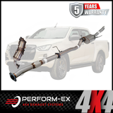 PERFORM-EX 3" STAINLESS STEEL TURBO BACK EXHAUST SYSTEM WITH DPF DUMMY FITS ISUZU D-MAX RG 3.0L 4CYL 1/2020-ON
