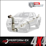 PERFORM-EX 3" STAINLESS STEEL TURBO BACK EXHAUST SYSTEM (DPF DELETE) FITS ISUZU D-MAX RG 3.0L 4CYL 1/2020-ON