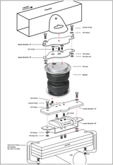 POLYAIR AIRBAG SUSPENSION KIT (STANDARD HEIGHT) FITS FORD RANGER SUPER DUTY T6.2 9/2025-ON (88378ULT)