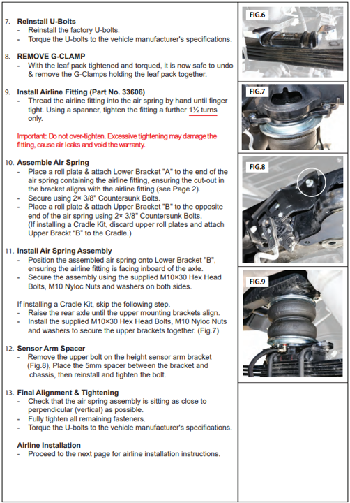 POLYAIR AIRBAG SUSPENSION KIT (STANDARD HEIGHT) FITS FORD RANGER SUPER DUTY T6.2 9/2025-ON (88378ULT)