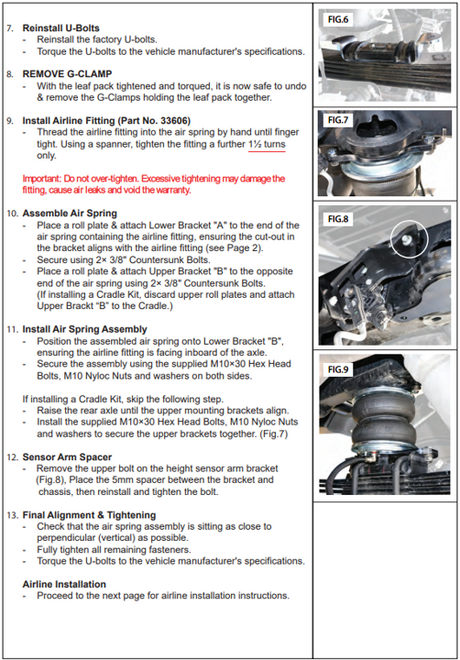 POLYAIR AIRBAG SUSPENSION KIT (STANDARD HEIGHT) FITS FORD RANGER SUPER DUTY T6.2 9/2025-ON (88378ULT)