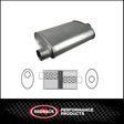 8" X 4" OVAL 14" LONG 2.25" O/C BAFFLED REDBACK UNIVERSAL MUFFLER (J627GPB)