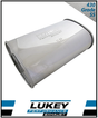 8" x 4" OVAL 14" LONG 2.5" O/C MEGAFLOW LUKEY STAINLESS STEEL UNIVERSAL MUFFLER (J727MN-430L)