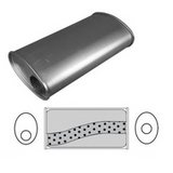 8" X 4" OVAL 16" LONG 2.5" O/C MEGA FLOW REDBACK UNIVERSAL MUFFLER (J735MN)