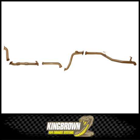 KING BROWN 3" TURBO BACK EXHAUST SYSTEM FITS TOYOTA LANDCRUISER HDJ79R 4.2L 1HD-FTE 11/2001-6/2007 - CAT/PIPE ONLY (KB12004-XCXX)