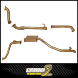 KING BROWN 3" TURBO BACK EXHAUST SYSTEM FITS TOYOTA LANDCRUISER HDJ79R 4.2L 1HD-FTE 11/2001-6/2007 - NO CAT/MUFFLER (KB12004-XXMX)