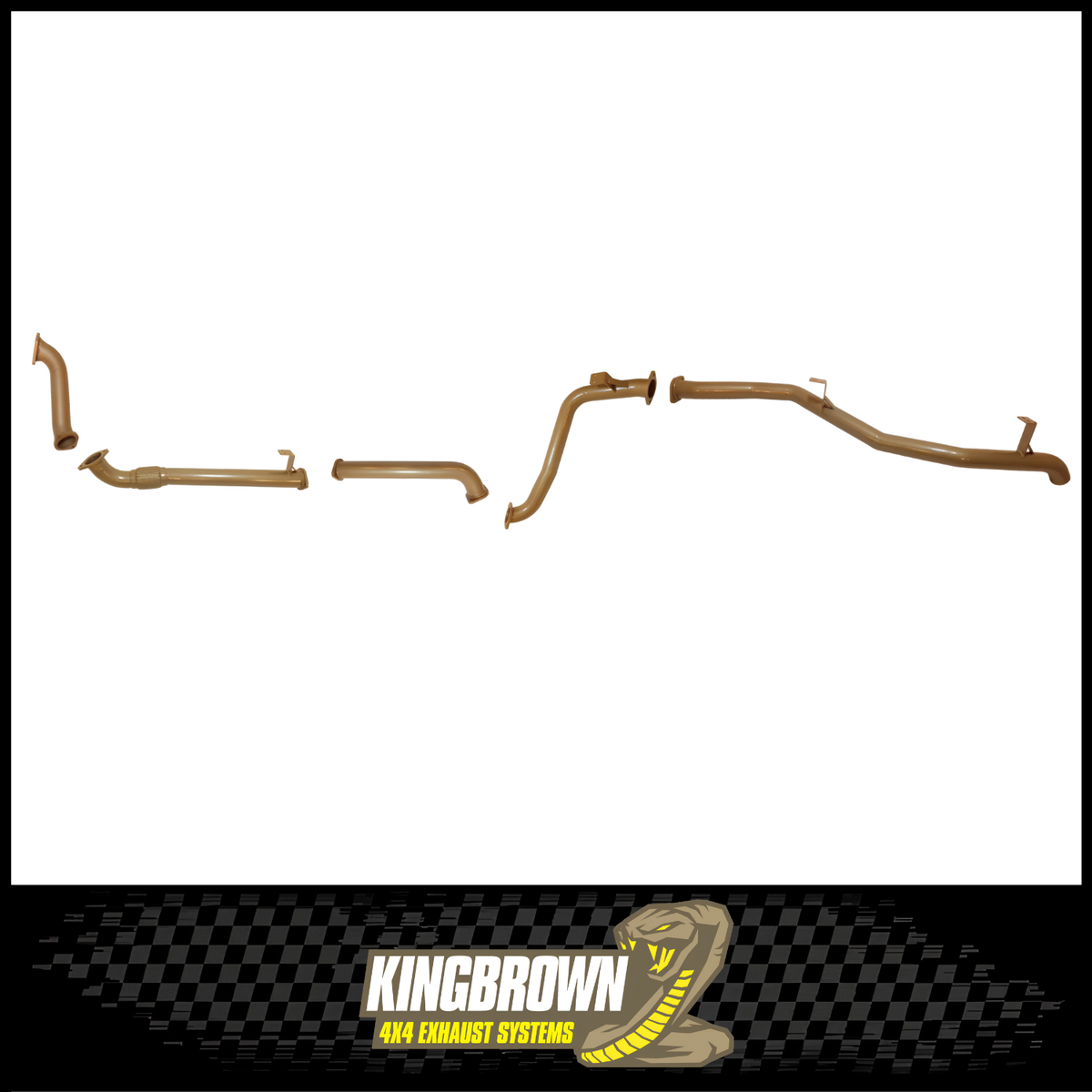 KING BROWN 3" TURBO BACK EXHAUST SYSTEM FITS TOYOTA LANDCRUISER HDJ79R 4.2L 1HD-FTE 11/2001-6/2007 - NO CAT/PIPE ONLY (KB12004-XXXX)