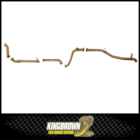 KING BROWN 3" TURBO BACK EXHAUST SYSTEM FITS TOYOTA LANDCRUISER HDJ79R 4.2L 1HD-FTE 11/2001-6/2007 - NO CAT/PIPE ONLY (KB12004-XXXX)
