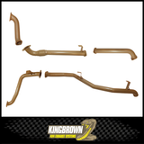 KING BROWN 3" TURBO BACK EXHAUST SYSTEM FITS TOYOTA LANDCRUISER HDJ79R 4.2L 1HD-FTE 11/2001-6/2007 - NO CAT/PIPE ONLY (KB12004-XXXX)