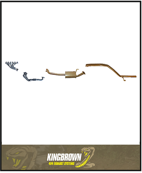 KING BROWN EXTRACTORS & 2.5" EXHAUST KIT FITS TOYOTA LANDCRUISER HZJ80R 4.2L 1HZ 6CYL DIESEL 1/1990-12/1997 (KB12010-HXMX)