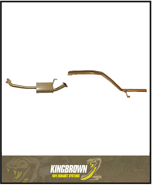 KING BROWN 2.5" ENGINE PIPE BACK EXHAUST KIT FITS TOYOTA LANDCRUISER HZJ80R 4.2L 1HZ 6CYL DIESEL 1/1990-12/1997 (KB12010-XXMX)