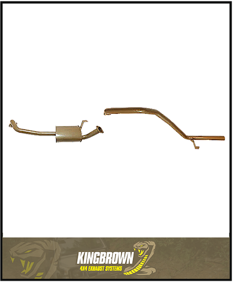 KING BROWN 2.5" ENGINE PIPE BACK EXHAUST KIT FITS TOYOTA LANDCRUISER HZJ80R 4.2L 1HZ 6CYL DIESEL 1/1990-12/1997 (KB12010-XXMX)