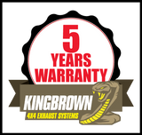 KING BROWN EXTRACTORS & 2.5" EXHAUST KIT FITS TOYOTA LANDCRUISER FZJ80R 4.5L 1FZ 6CYL PETROL 11/1992-2/1998 (KB12015-HXMR)
