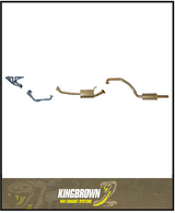 KING BROWN EXTRACTORS & 2.5" EXHAUST KIT FITS TOYOTA LANDCRUISER FZJ80R 4.5L 1FZ 6CYL PETROL 11/1992-2/1998 (KB12015-HXMR)