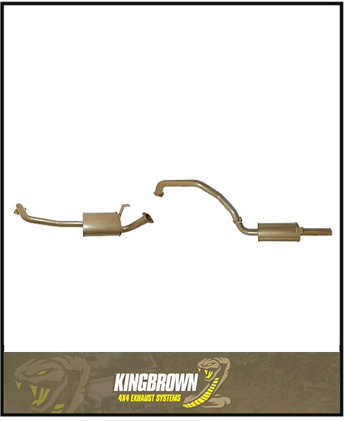 KING BROWN ENGINE PIPE BACK 2.5" EXHAUST KIT FITS TOYOTA LANDCRUISER FZJ80R 4.5L 1FZ 6CYL PETROL 11/1992-2/1998 (KB12015-XXMR)