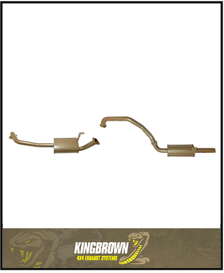 KING BROWN ENGINE PIPE BACK 2.5" EXHAUST KIT FITS TOYOTA LANDCRUISER FZJ80R 4.5L 1FZ 6CYL PETROL 11/1992-2/1998 (KB12015-XXMR)