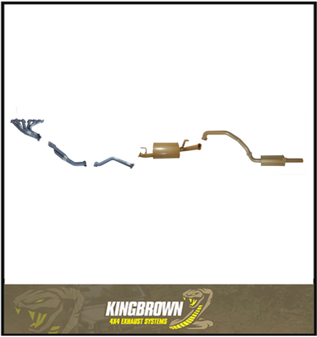 KING BROWN EXTRACTORS & 2.5" EXHAUST KIT FITS TOYOTA LANDCRUISER FZJ105R 4.5L 1FZ 6CYL 1/1998-9/2002 (KB12025-HXMR)