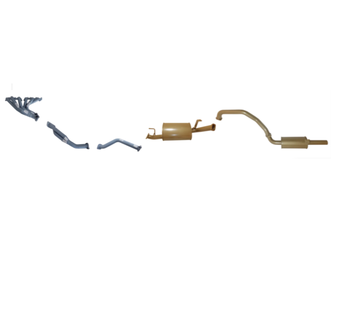 KING BROWN EXTRACTORS & 2.5" EXHAUST KIT FITS TOYOTA LANDCRUISER FZJ105R 4.5L 1FZ 6CYL 1/1998-9/2002 (KB12025-HXMR)