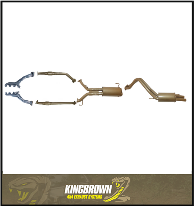 KING BROWN EXTRACTORS, CATS & 2.5" CATBACK EXHAUST SYSTEM FITS TOYOTA LANDCRUISER UZJ200R 4.7L V8 (KB12035-HCMR)