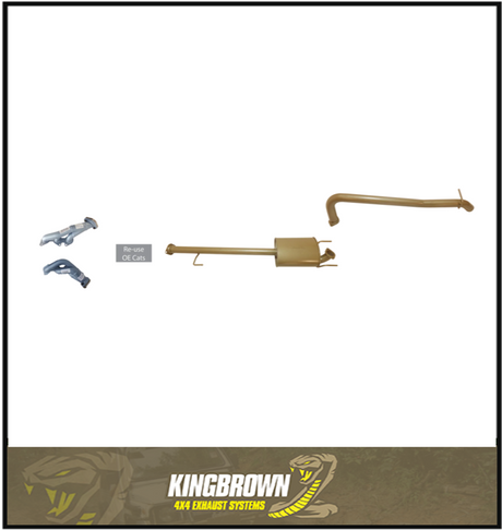 KING BROWN EXTRACTORS & 2.5" CATBACK EXHAUST SYSTEM FITS TOYOTA HILUX GGN25R 4.0L V6 2005-2015 (KB12115-HXMX)