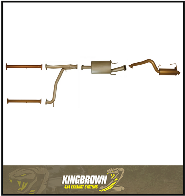 KING BROWN 3"  PRIMARY CAT BACK EXHAUST SYSTEM FITS NISSAN PATROL Y62 5.6L V8 (2 MUFFLER)