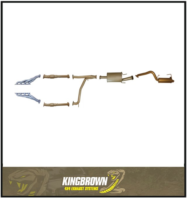 KING BROWN EXTRACTORS, CATS & 3" CATBACK EXHAUST SYSTEM FITS NISSAN PATROL Y62 5.6L V8 SERIES 4-5 2016-ON (2 MUFFLER)