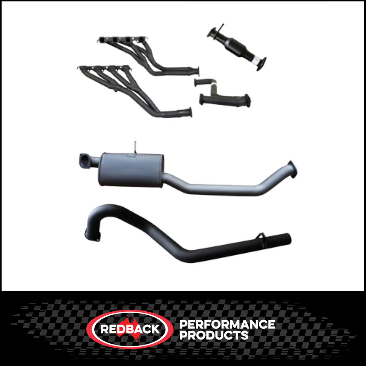 REDBACK EXTRACTORS, CAT & CATBACK EXHAUST SYSTEM FITS HOLDEN COMMODORE VN VP VR VS 5.0L V8 AUTO SEDAN (KIT034A-3)