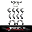 2 1/4" 57MM MILD STEEL MANDREL BEND KIT (2 x 180 4 x 90 4 x 45)