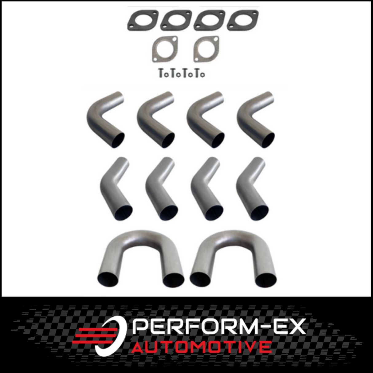 2 1/4" 57MM MILD STEEL MANDREL BEND KIT (2 x 180 4 x 90 4 x 45)